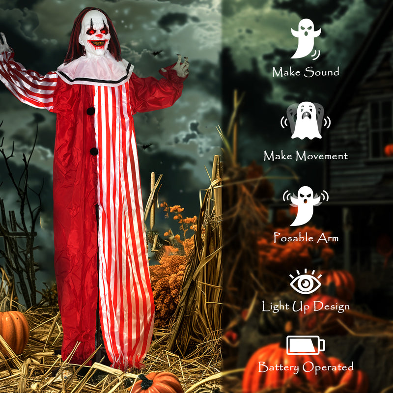 165cm Animated Clown with Glowing Eyes & Sound – image 6 of 9