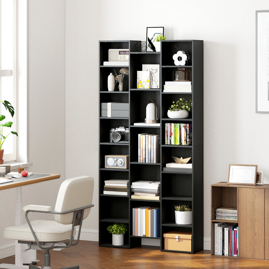 21-Compartment Bookshelf - Black