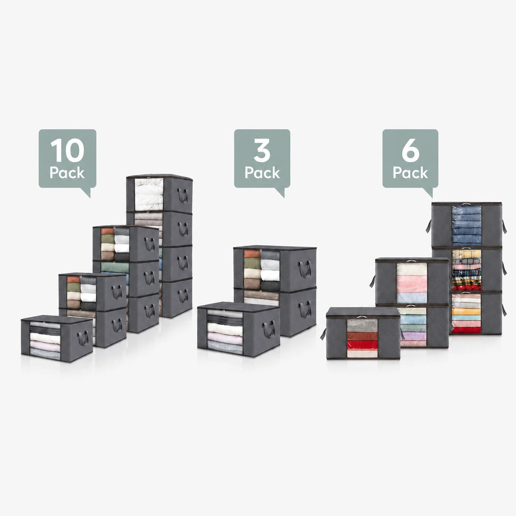 Large Capacity Clothing Storage Bags with Transparent Window