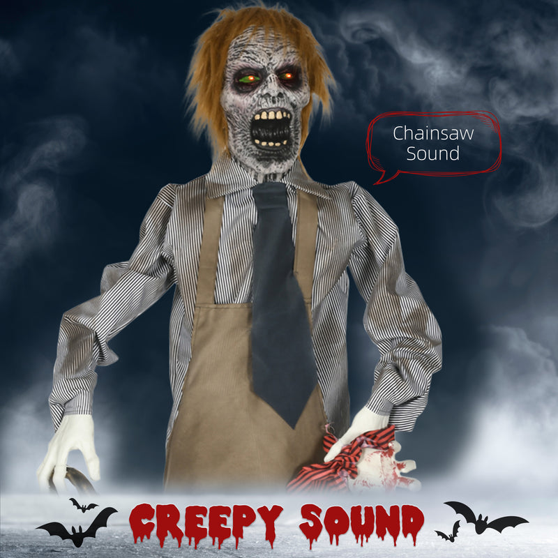 170cm Animated Chainsaw Killer with Glowing Eyes & Sound – image 4 of 9