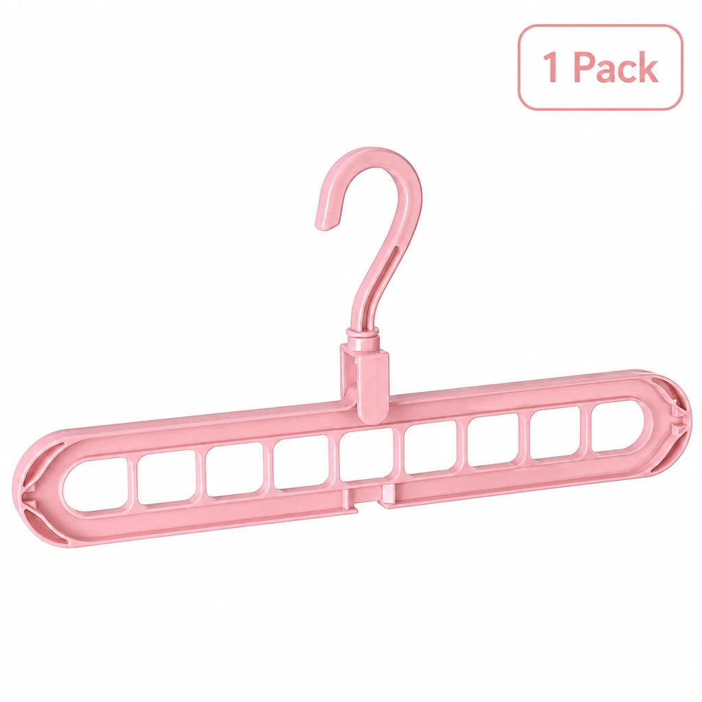 Foldable 9-Hole Space-Saving Clothes Hanger