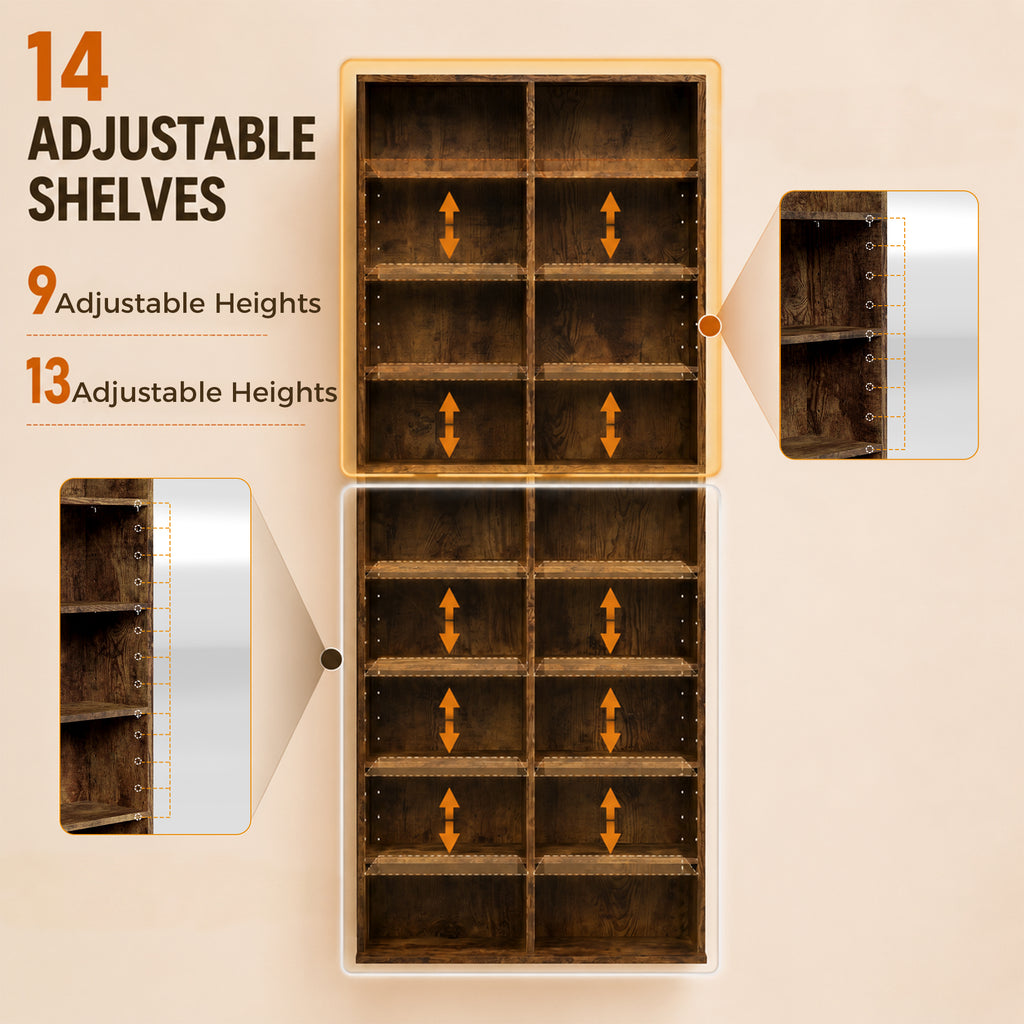 640 CD Storage Tower - Rustic Brown