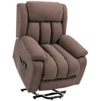 Power Lift Recliner Chair with Vibration Massage, Lift Chair for Elderly with Footrest, Remote, Side Pocket, Dark Brown