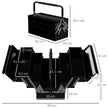 5-Tray Cantilever Steel Tool Box with Carry Handle – Black – image 3 of 9