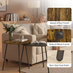 Nesting Side Table Set of 2 - Rustic Brown