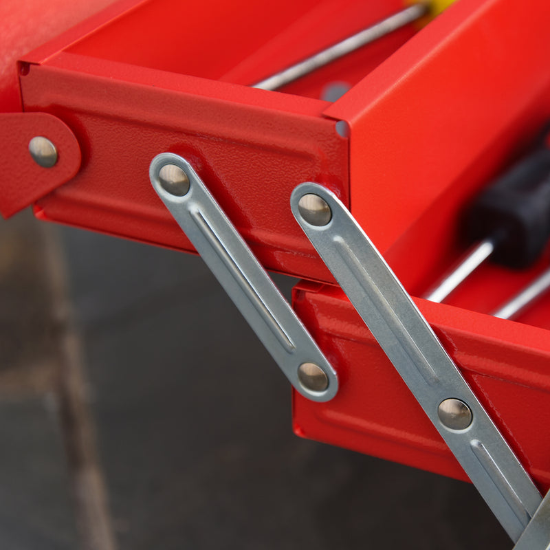 5-Tray Cantilever Steel Tool Box with Carry Handle – Red – image 7 of 9