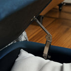 92 x 31cm Linen-Look Storage Ottoman - Dark Blue