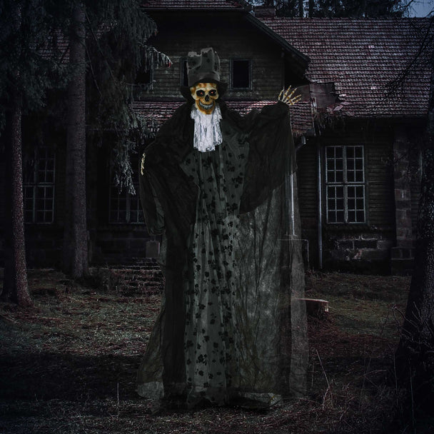 189cm Animated Ghost Bridegroom with Glowing Eyes – image 2 of 9
