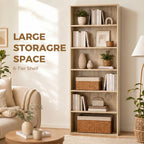 Six Shelf Bookcase - Oak