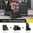 Three-Part Locking Steel Tool Chest on Wheels – Black – image 5 of 9