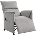 Power Recliner Chair, Reclining Chair with Remote, Pocket Springs, Silent Motor and Side Pockets, Grey