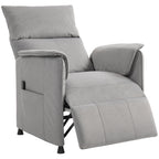 Power Recliner Chair, Reclining Chair with Remote, Pocket Springs, Silent Motor and Side Pockets, Grey