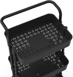 Rolling Kitchen Trolley Cart with 3 Storage Shelves
