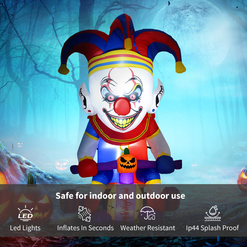 4ft Inflatable Clown on Bicycle with LED Lights – image 4 of 9