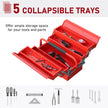 5-Tray Cantilever Steel Tool Box with Carry Handle – Red – image 4 of 9