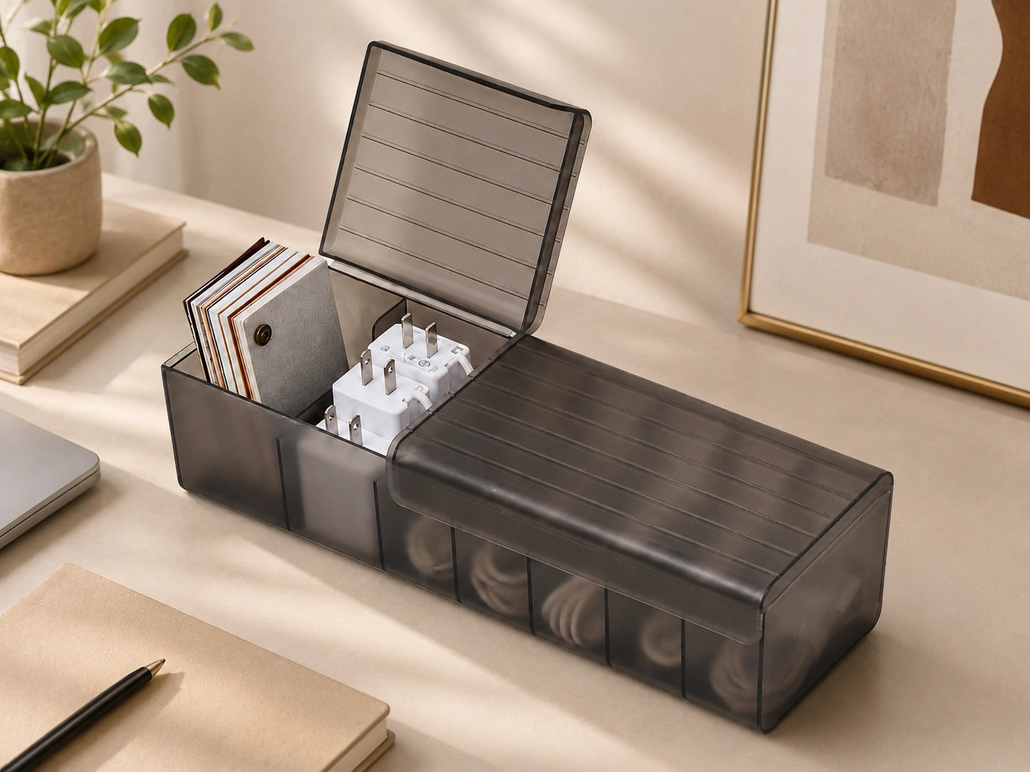 Transparent Cable Organiser for Office and Dorm Use