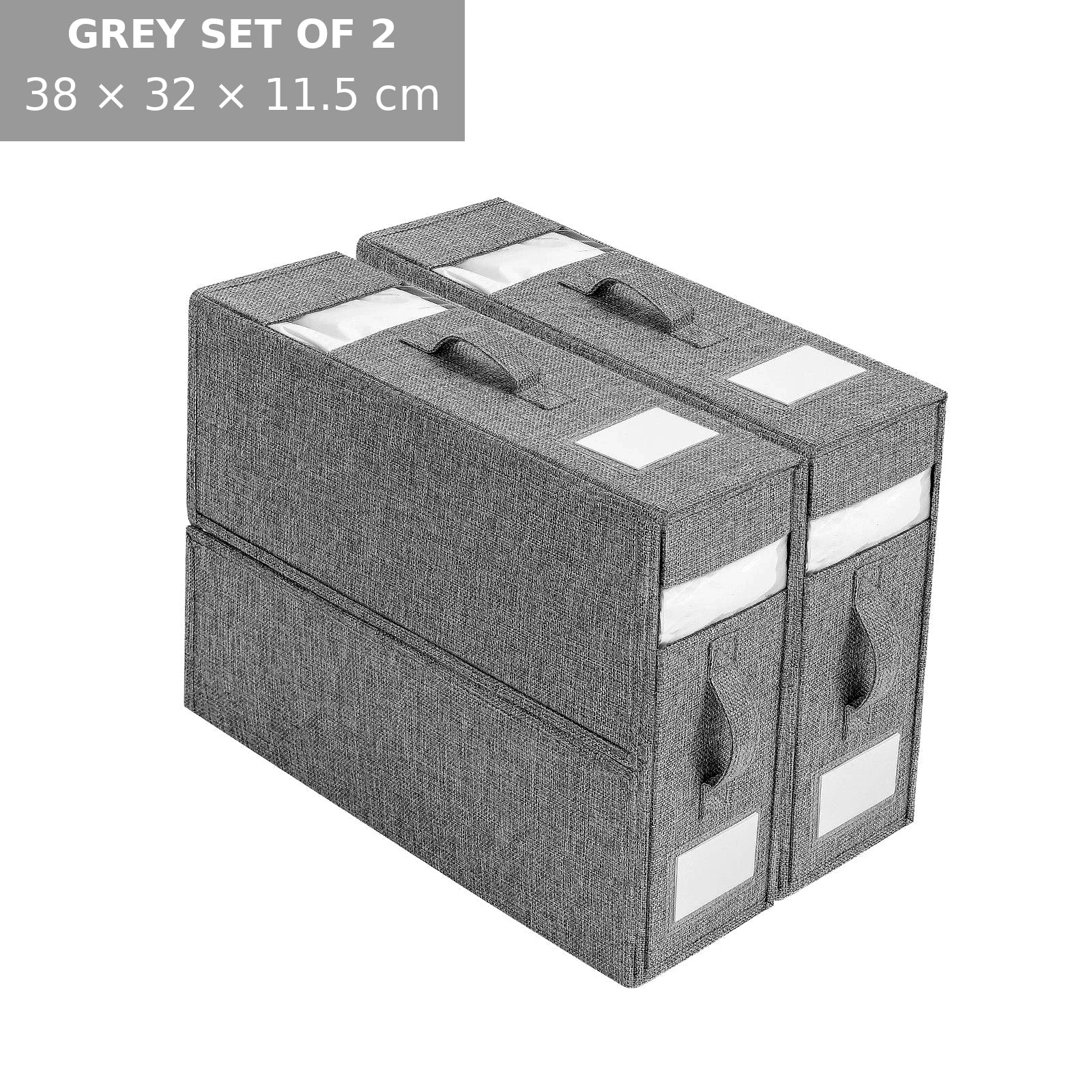 Fabric Bedding Storage Box Set for Closet (4 Pieces)