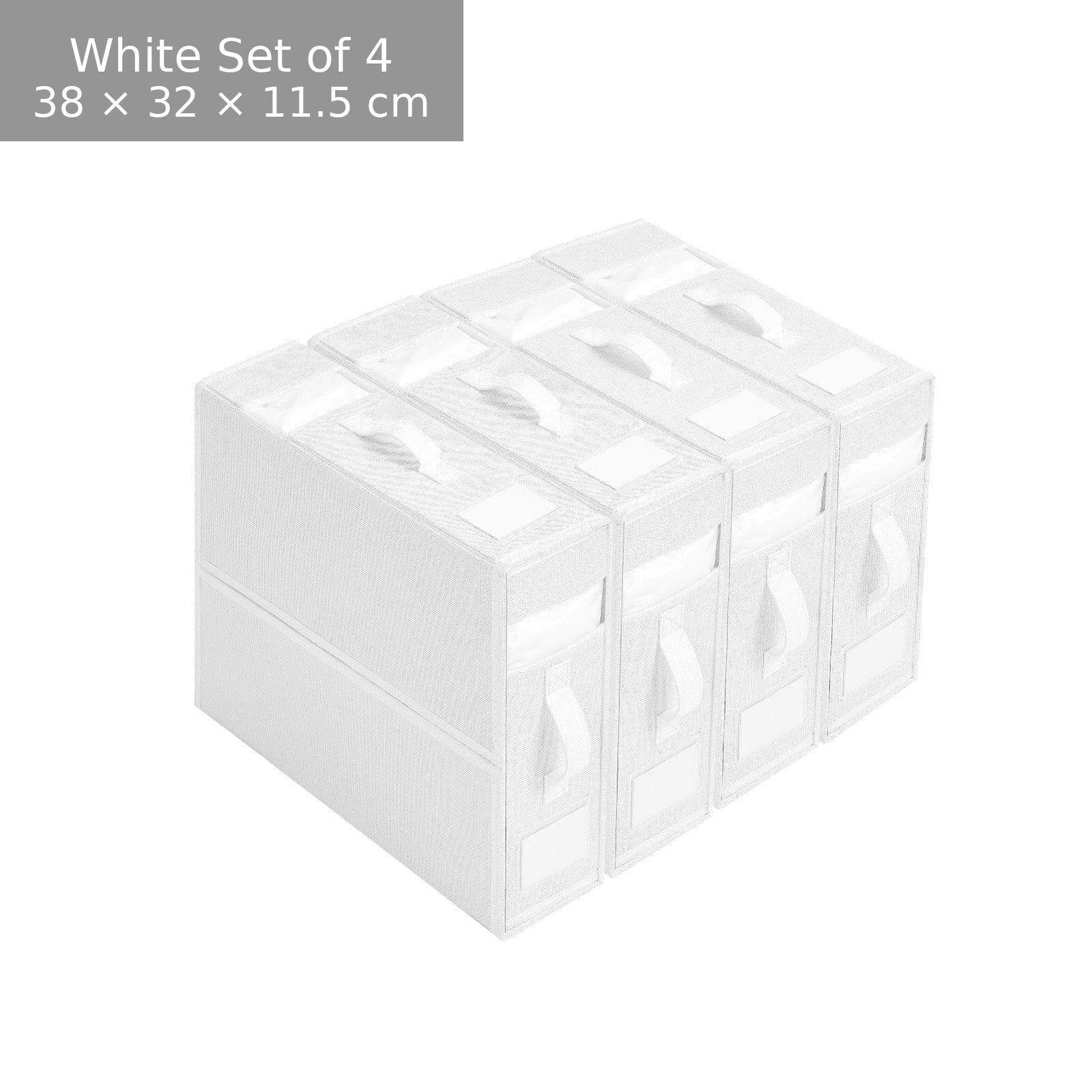Fabric Bedding Storage Box Set for Closet (4 Pieces)