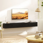 180cm Floating TV Stand, Wall Mount TV Unit with Cable Management Hole, Fits up to 72" TV, Black