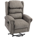 Velvet-Feel Electric Riser Recliner Chair, Power Lift Recliner Chair for Elderly with Remote Control, Dark Grey