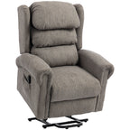 Velvet-Feel Electric Riser Recliner Chair, Power Lift Recliner Chair for Elderly with Remote Control, Dark Grey