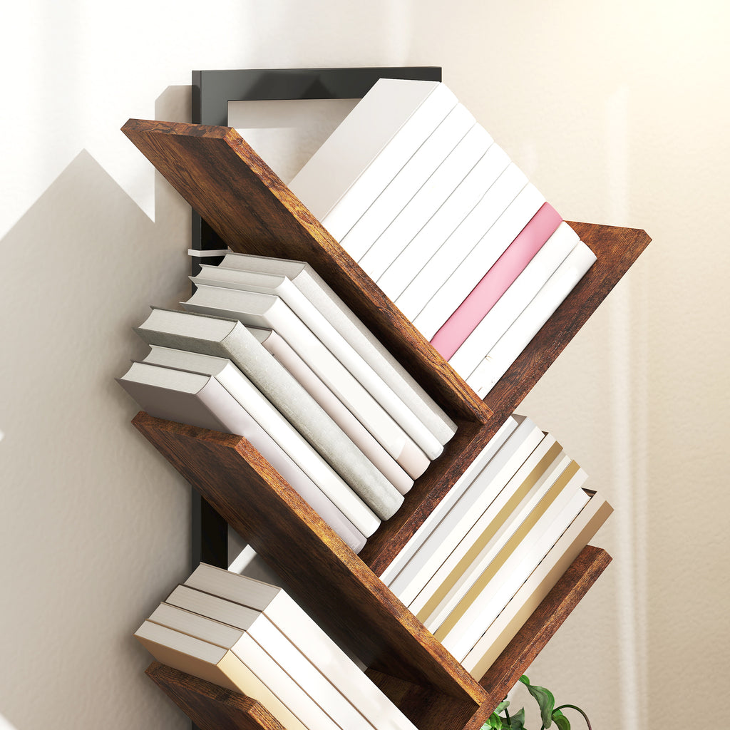 Eight-Section Tree Bookcase - Wood-Effect