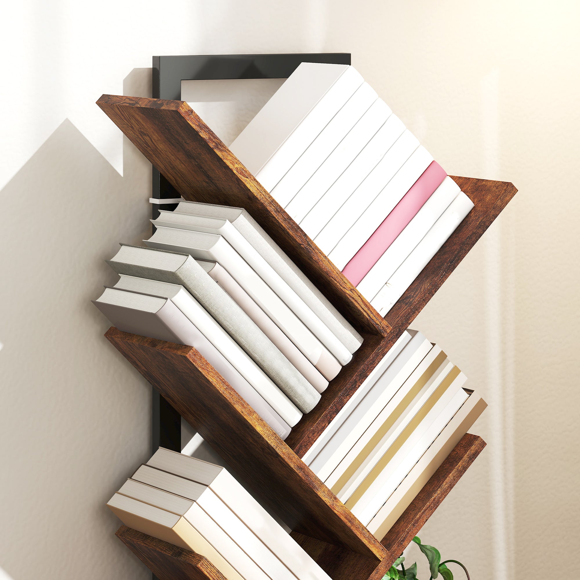 Eight-Section Tree Bookcase - Wood-Effect