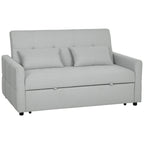 Three-Way Two-Seater Sofa Bed - Light Grey