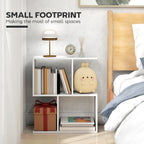Side Table, Narrow End Table with Storage Shelves, S-Shaped, 3-Tier, 50W x 19.5D x 58H cm, White