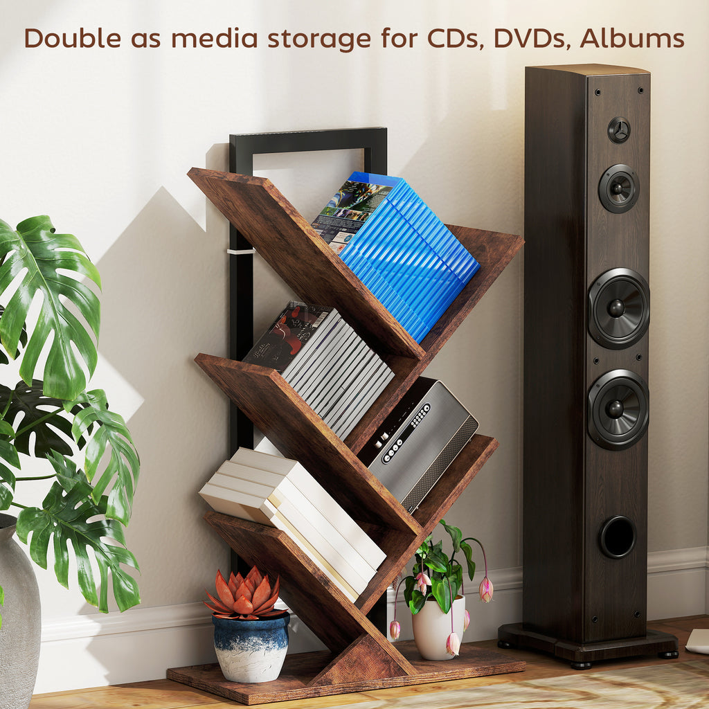 Four-Section Tree Bookcase - Wood-Effect
