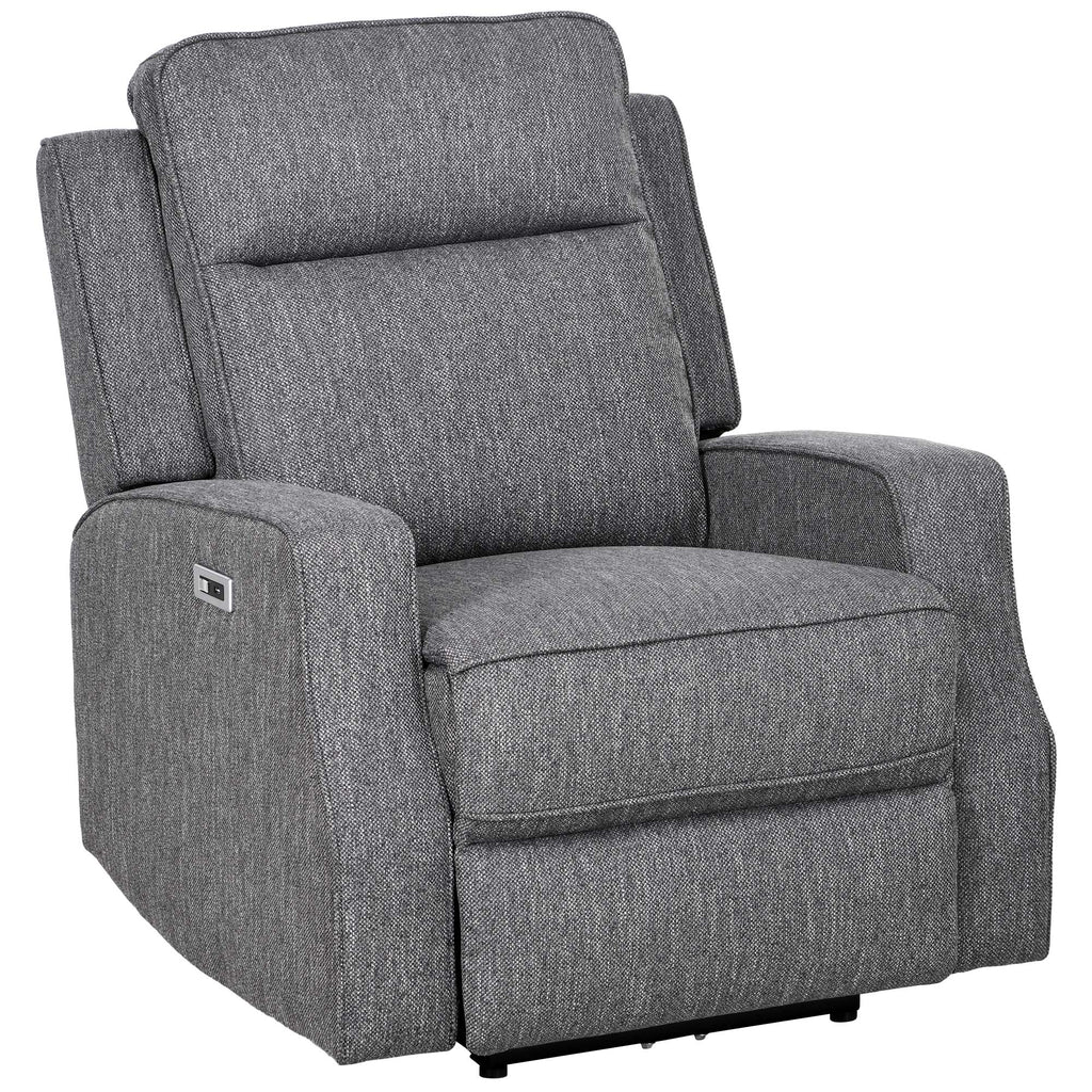 HOMCOM 150Â° Electric Reclining Chair, with USB port and Footrest - Charcoal Grey
