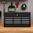 6-Drawer Lockable Steel Tool Chest with Carry Handle – Black – image 7 of 9