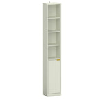 Bookcase Adjustable Shelf Bookshelf Anti-Tip Hardware 6-Tier Storage Cabinet Light Green