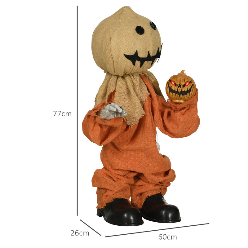 77cm Animated Scarecrow with Glowing Eyes & Sound – image 3 of 9