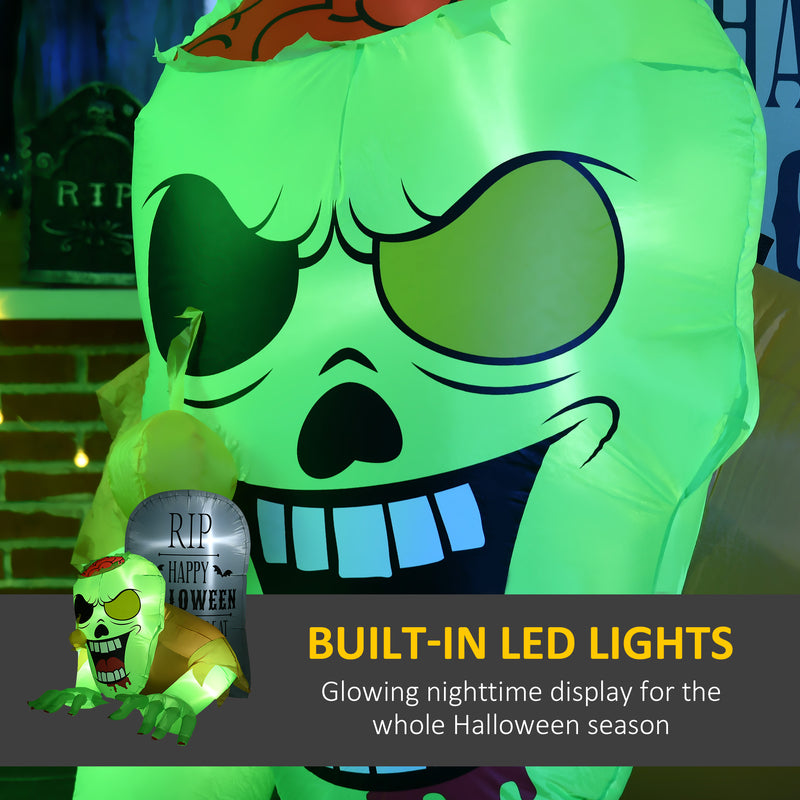 5ft Inflatable Ghost & Tombstone with 4 LED Lights – image 4 of 9
