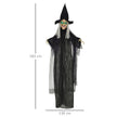 183cm Hanging Witch with Colourful Glowing Eyes & Sound – image 3 of 9