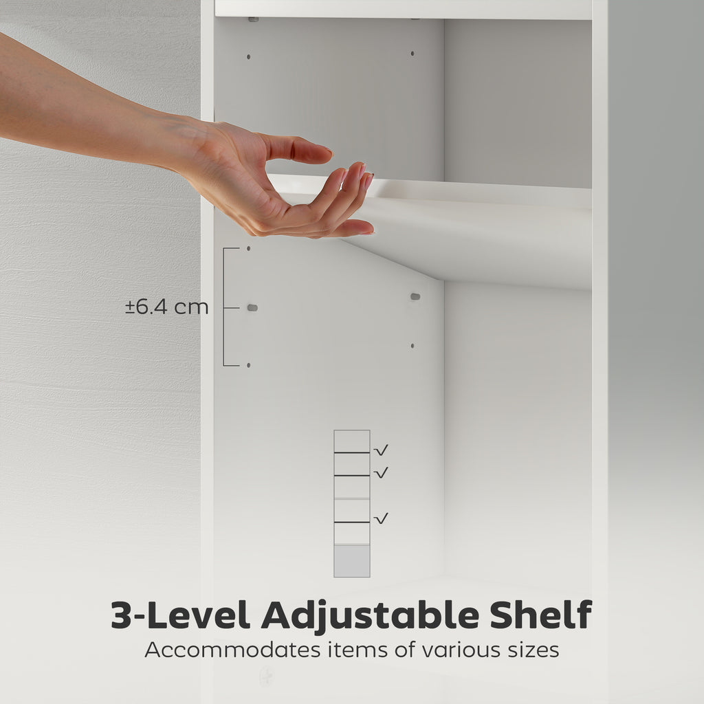 6-Tier 156 cm Tall Bookcase - White