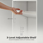 6-Tier 156 cm Tall Bookcase - White