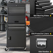 Three-Part Locking Steel Tool Chest on Wheels – Black – image 8 of 9
